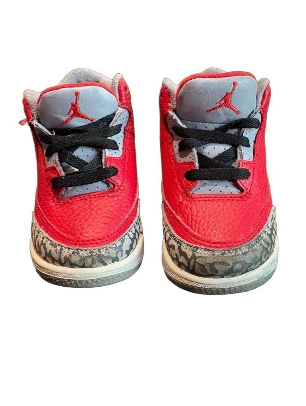 Jordan 3 Retro SE TD Unite Fire Red Cement Grey Toddler Shoes CQ0489-600 Size 6C